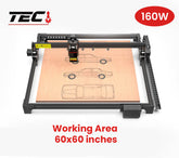160W CNC Laser Engraver Air Assist For Large Laser Wood Cutting Machine - 60x60 Inches